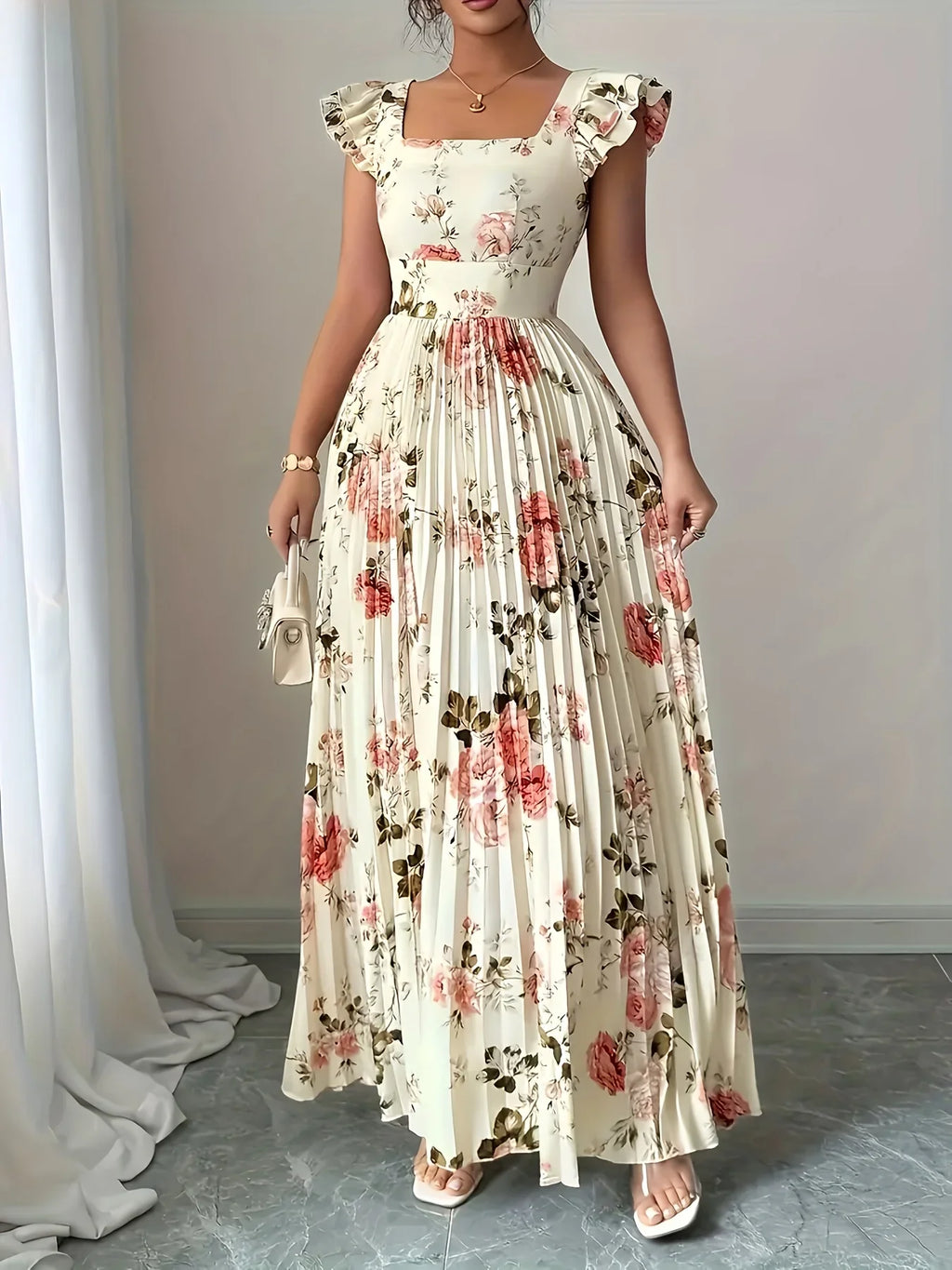 Chic Summer Floral Midi Dress