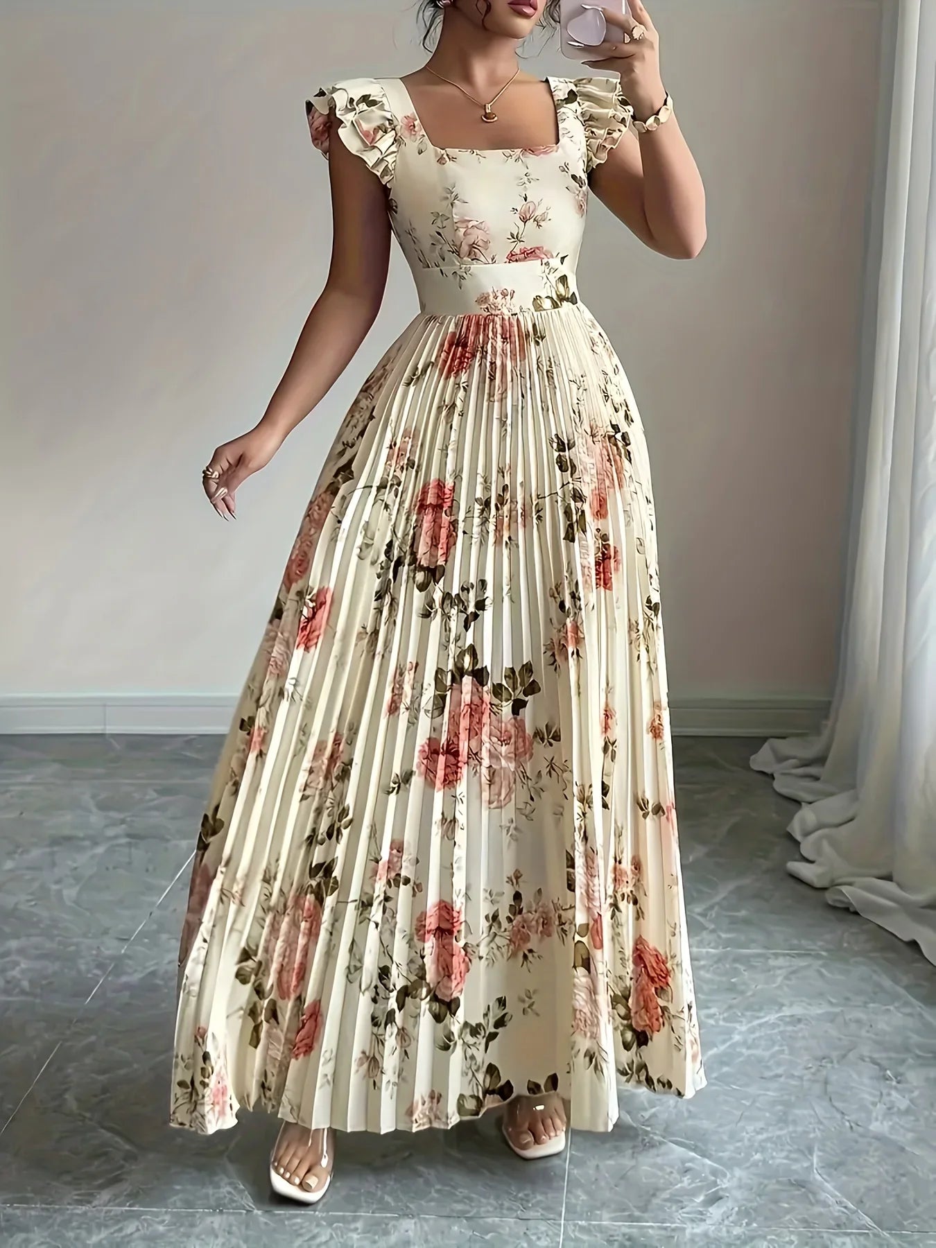 Chic Summer Floral Midi Dress