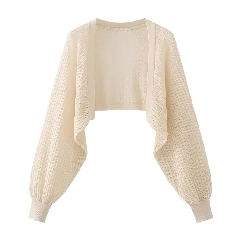 Chic Open Front Knitted Cardigan