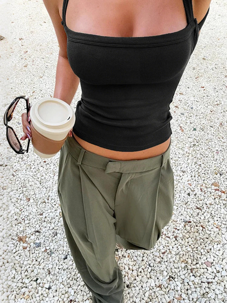 Trendy Ribbed Tank Top